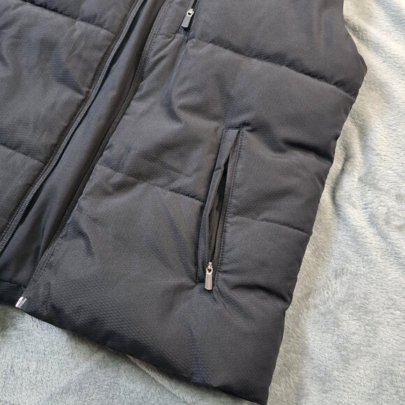 Tek Gear Puffer Vest Mens Small Black Quilted Sleeveless Outdoor Zip Jacket - Picture 8 of 11
